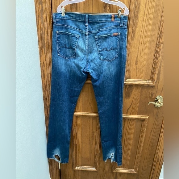 7 For All Mankind Standard Button Fly Jeans Size 34 - Picture 6 of 11